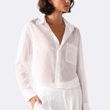 The BELLE, Cotton Silk Sheer Stripe