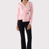 The Wrap CARDIGAN, Pink Salt 12g 100% Cotton