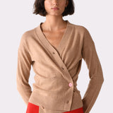 The Wrap CARDIGAN, Camel Cashmere Blend