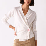 The Wrap CARDIGAN, Cream Cashmere Blend