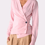 The Wrap CARDIGAN, Pink Salt 12g 100% Cotton