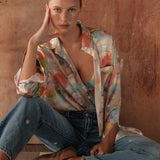 The Triangle Bralette, 100% Silk Made with Liberty Fabric