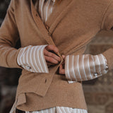 The Wrap CARDIGAN, Camel Cashmere Blend