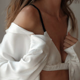 The TRIANGLE BRALETTE, 100% Sueded Silk