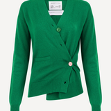 The Wrap CARDIGAN, Grass Cashmere Blend