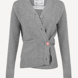 The Wrap CARDIGAN, Heather Grey 100% Cashmere
