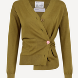 The Wrap CARDIGAN, Olive 12g 100% Cotton