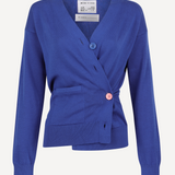 The Wrap CARDIGAN, Yves Blue 100% Cashmere