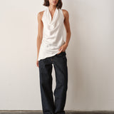 The COWL NECK Shirt, 100% Silk