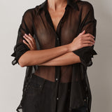 The MR. BIG Shirt, 100% Sheer Silk Chiffon