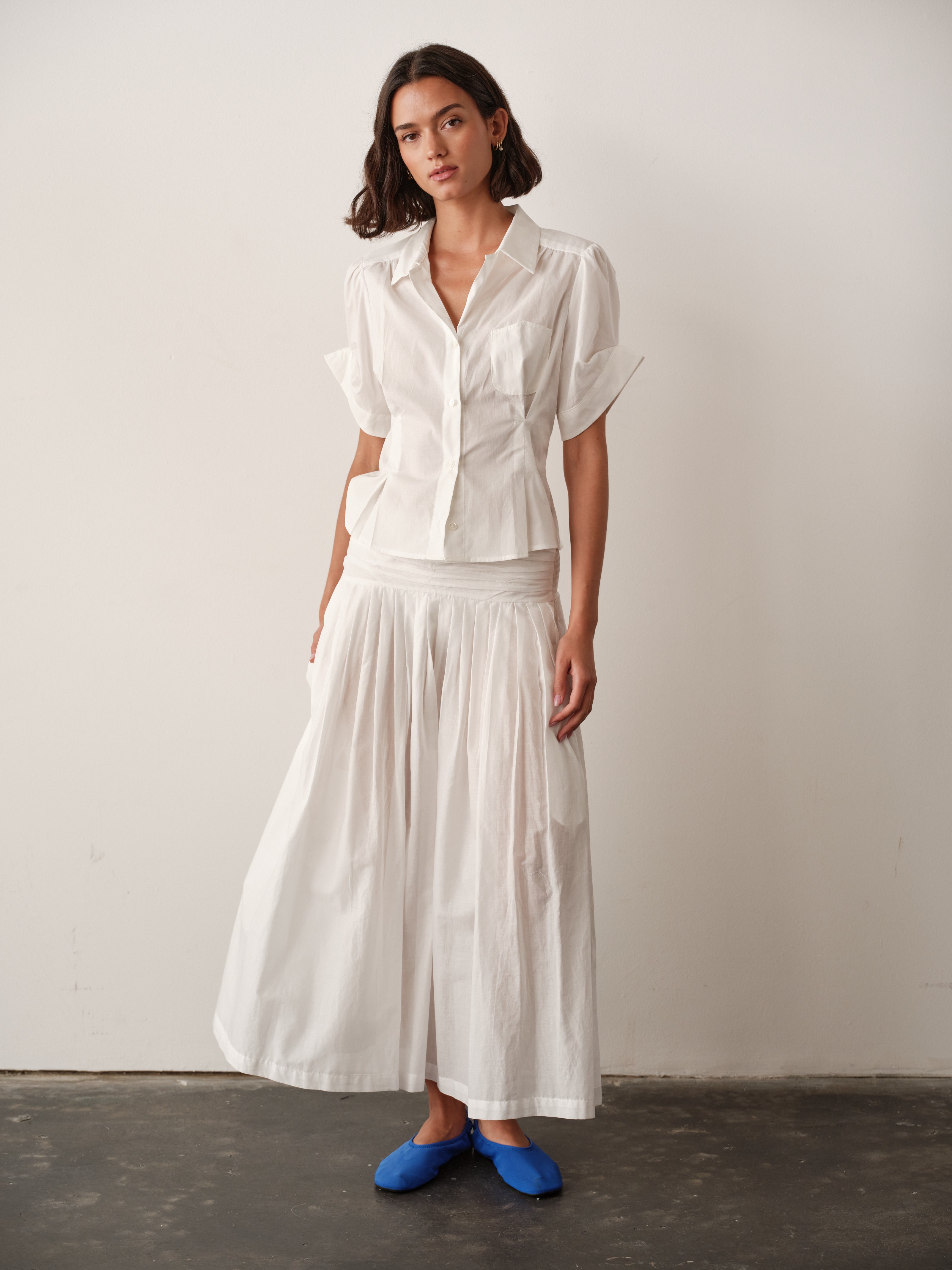The ANKLE MAXI Skirt, 100% Tissue Cotton Lawn