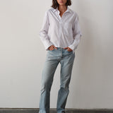The BELLE, Lilac Needle Stripe