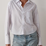 The BELLE, Lilac Needle Stripe