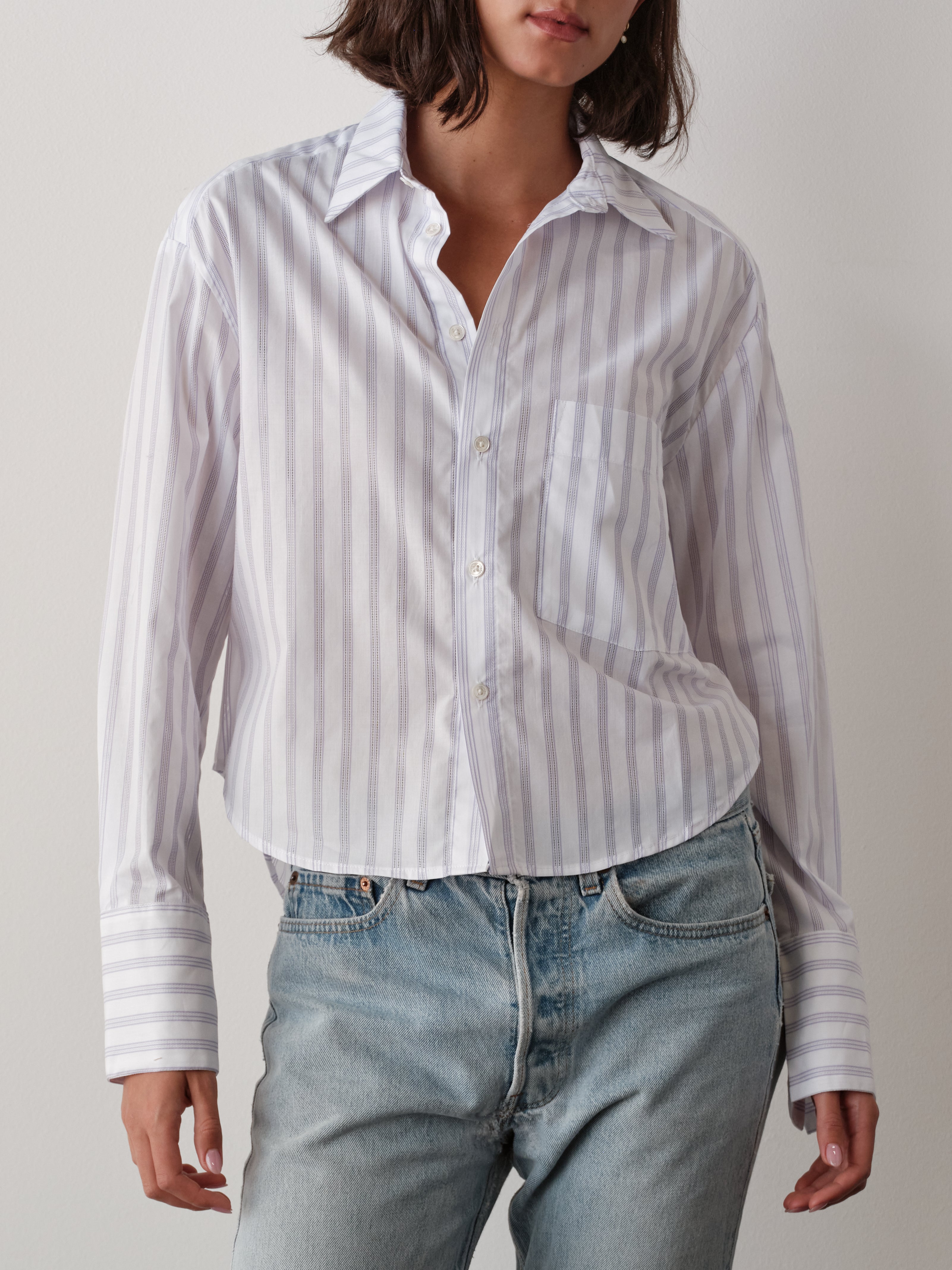 The BELLE, Lilac Needle Stripe