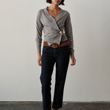 The WRAP Cardigan, Heather Grey