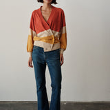 The SLOUCH WRAP Cardigan, Canyon Stripe