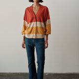 The SLOUCH WRAP Cardigan, Canyon Stripe