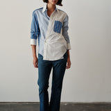 The MEN'S WRAP Shirt, Mixed Stripe Scrappy