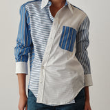 The MEN'S WRAP Shirt, Mixed Stripe Scrappy