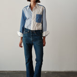 The MEN'S WRAP Shirt, Mixed Stripe Scrappy