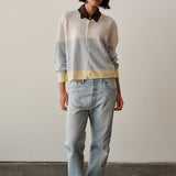 The RUGBY CARDIGAN Sweater, Retro Stripe