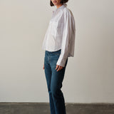 The BELLE, Lilac Needle Stripe