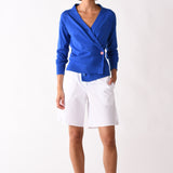 The Wrap CARDIGAN, Primary Blue Cashmere Blend
