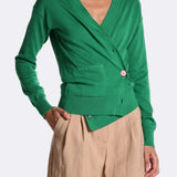 The Wrap CARDIGAN, Grass 12g 100% Cotton*