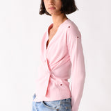 The Wrap CARDIGAN LOVE Embroidery, 100% Cotton
