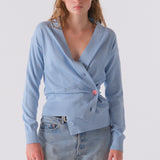 The Wrap CARDIGAN, Cloud 12g 100% Cotton