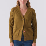 The Wrap CARDIGAN, Olive 12g 100% Cotton