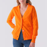 The Wrap CARDIGAN, Orange 12g 100% Cotton
