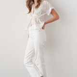 The DOLMAN, White Sheer Jacquard