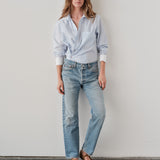 The MEN'S WRAP Shirt, Mixed Stripe Scrappy