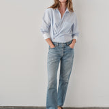 The MEN'S WRAP Shirt, Mixed Stripe Scrappy