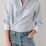 The MEN'S WRAP Shirt, Mixed Stripe Scrappy