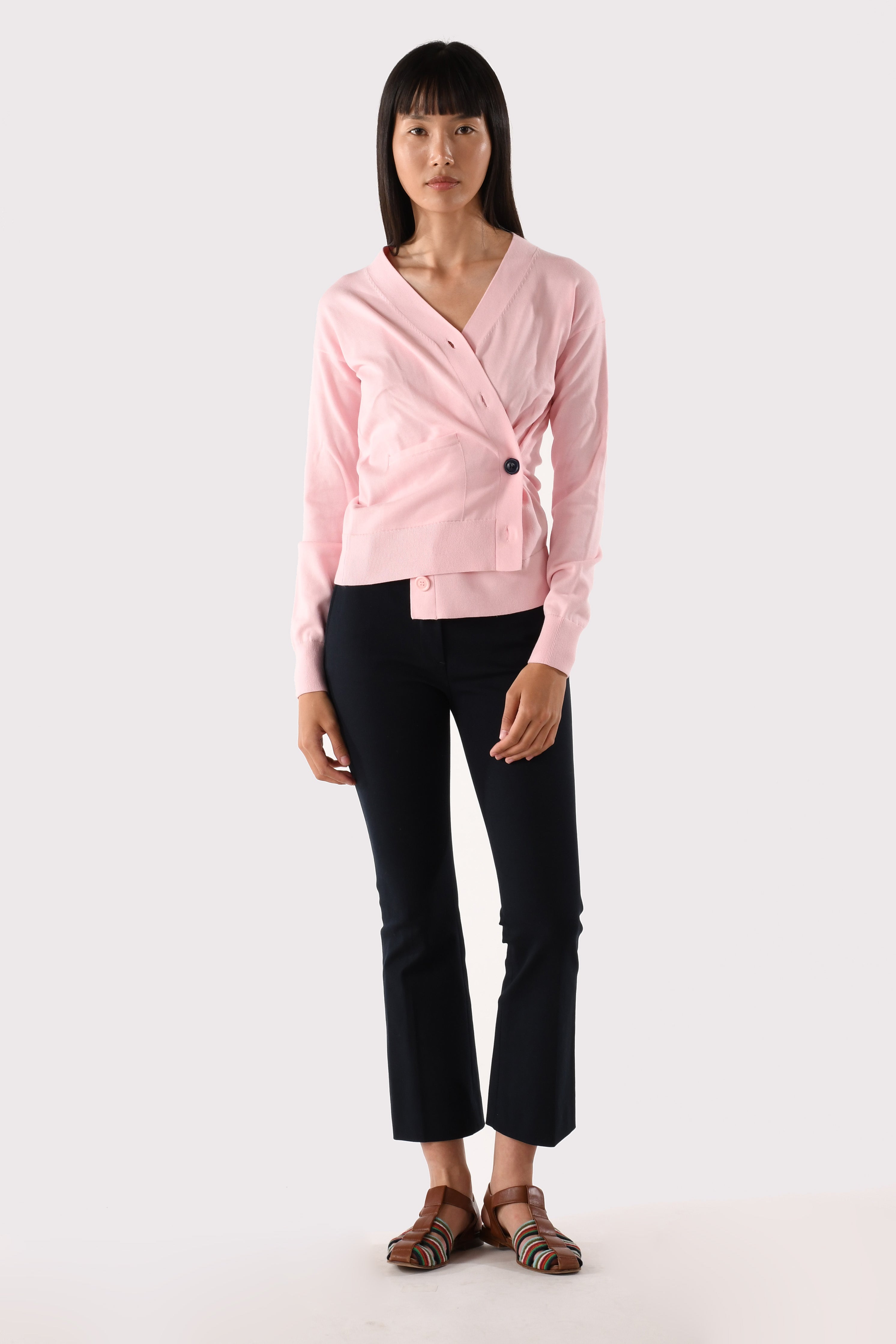 The Wrap CARDIGAN, Pink Salt 12g 100% Cotton