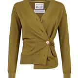 The Wrap CARDIGAN, Olive 12g 100% Cotton