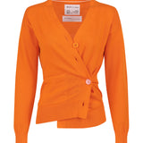 The Wrap CARDIGAN, Orange 12g 100% Cotton