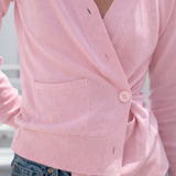 The Wrap CARDIGAN, Pink Salt 12g 100% Cotton