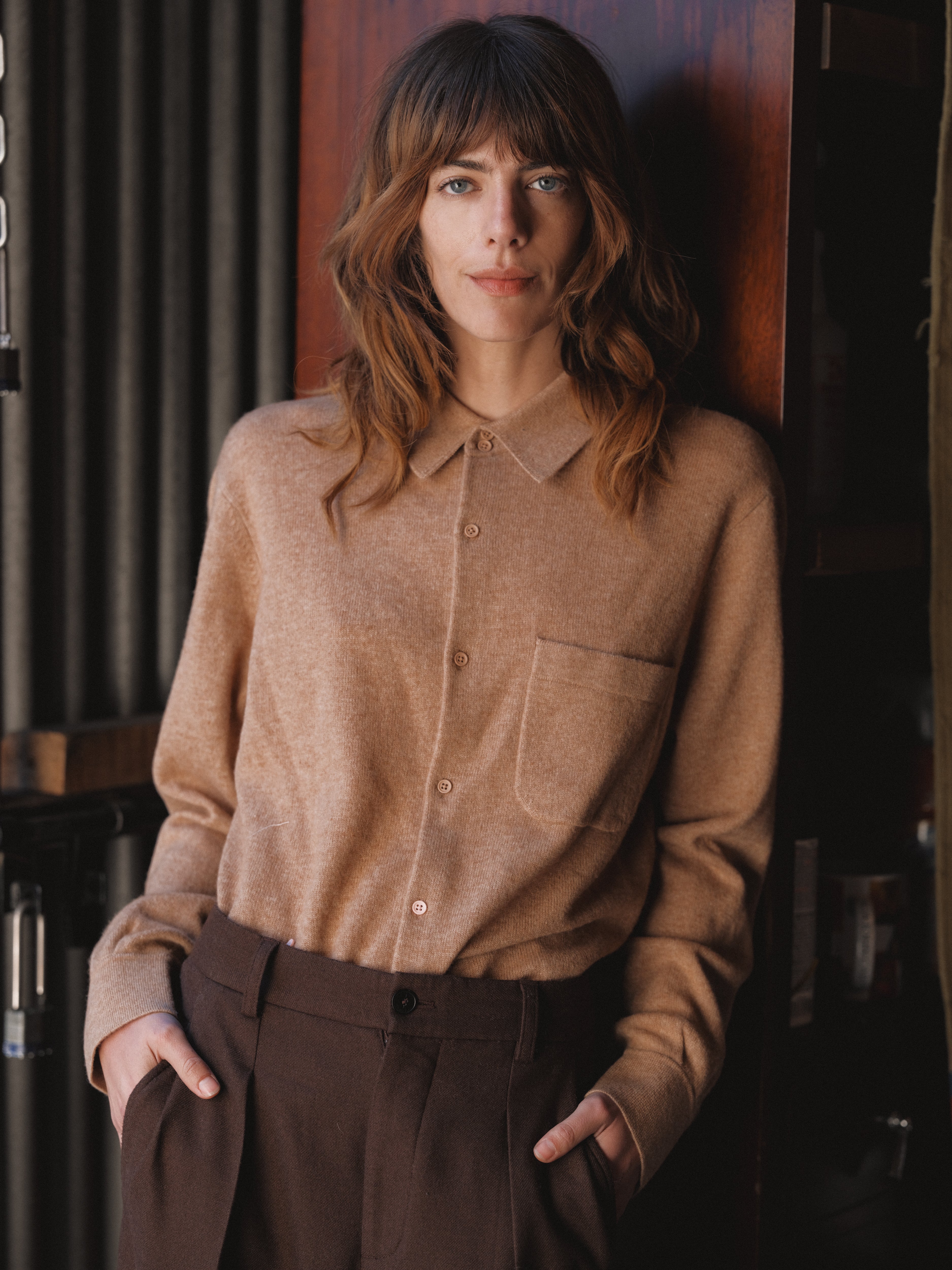 The MEN'S SHIRT SWEATER, Cashmere Blend Camel