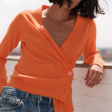 The Wrap CARDIGAN, Orange 12g 100% Cotton