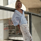 The SUMMER PENCIL Skirt, Venetian Embroidery