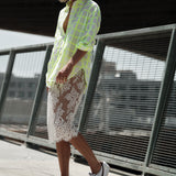 The SUMMER PENCIL Skirt, Raschel Lace