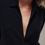 The MEN'S SHIRT SWEATER, Cashmere Blend Navy