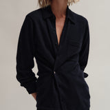 The MEN'S SHIRT SWEATER, Cashmere Blend Navy
