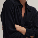 The MEN'S SHIRT SWEATER, Cashmere Blend Navy
