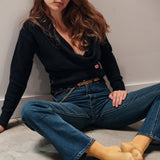 The Wrap CARDIGAN, Navy Blue 100% Cashmere