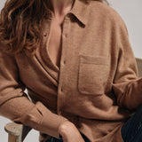 The MEN'S SHIRT SWEATER, Cashmere Blend Camel