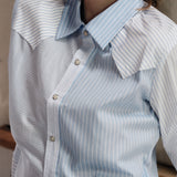 The RAW EDGE WESTERN Shirt, Stripe Scrappy